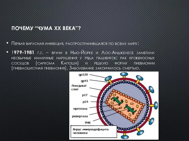 ПОЧЕМУ “ЧУМА XX ВЕКА”? Первая вирусная инфекция, распространившаяся по всему миру: