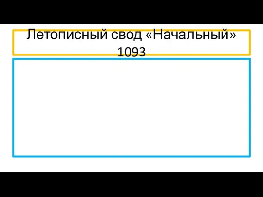 Летописный свод «Начальный» 1093