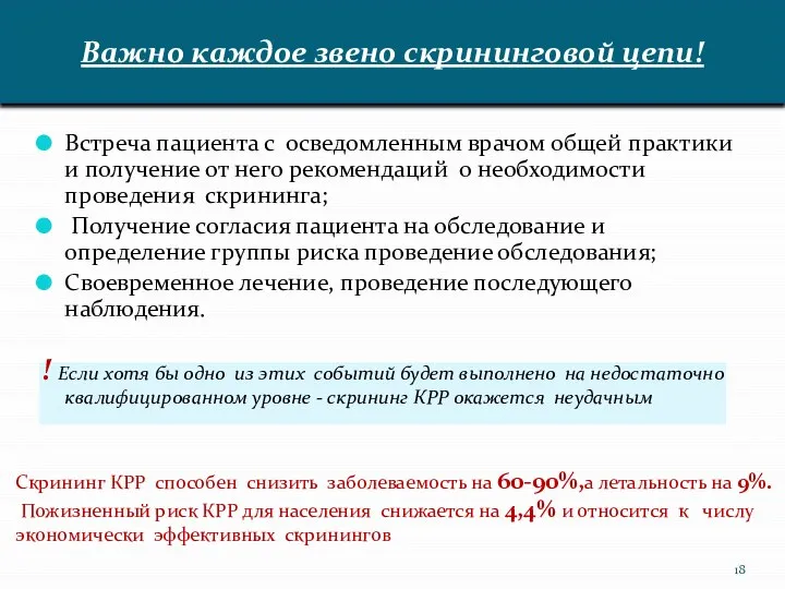 Встреча пациента с осведомленным врачом общей практики и получение от него