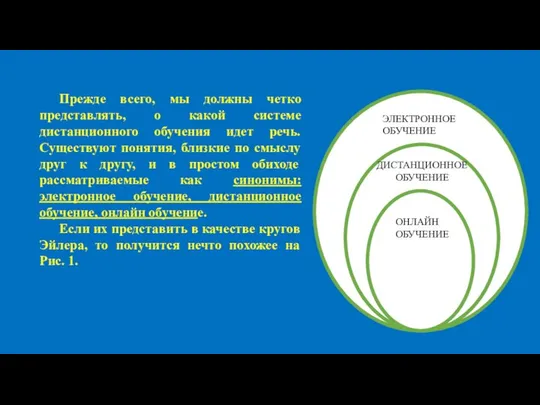 Прежде всего, мы должны четко представлять, о какой системе дистанционного обучения