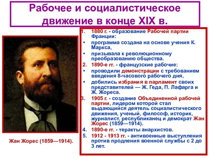 Рабочее и социалистическое движение в конце XIX в. 1880 г. -