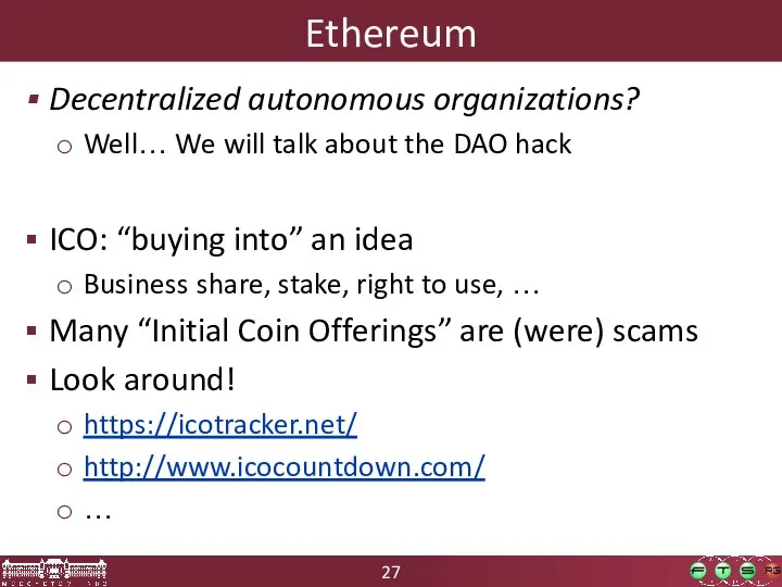 Ethereum Decentralized autonomous organizations? Well… We will talk about the DAO