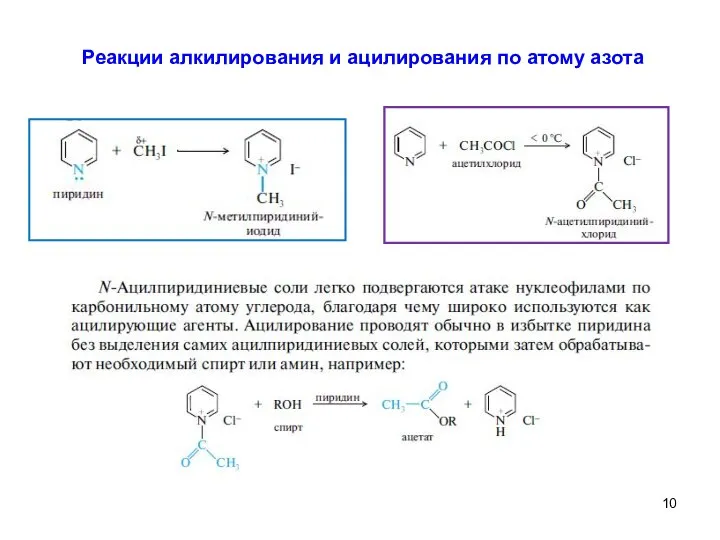 Реакции алкилирования и ацилирования по атому азота