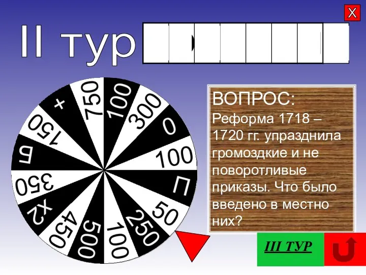 ВОПРОС: Реформа 1718 – 1720 гг. упразднила громоздкие и не поворотливые