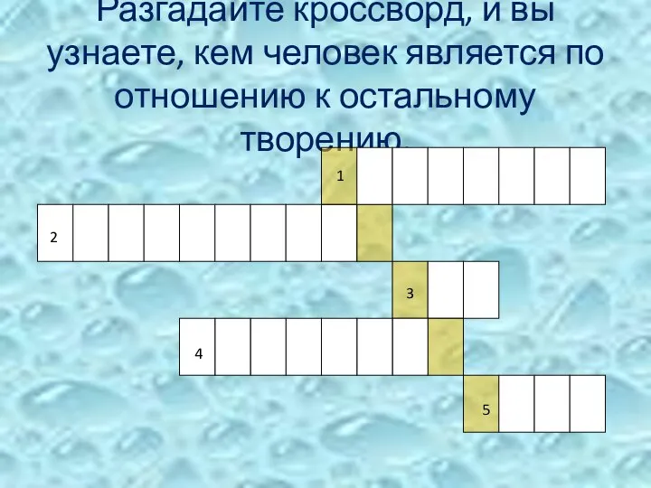 Разгадайте кроссворд, и вы узнаете, кем человек является по отношению к