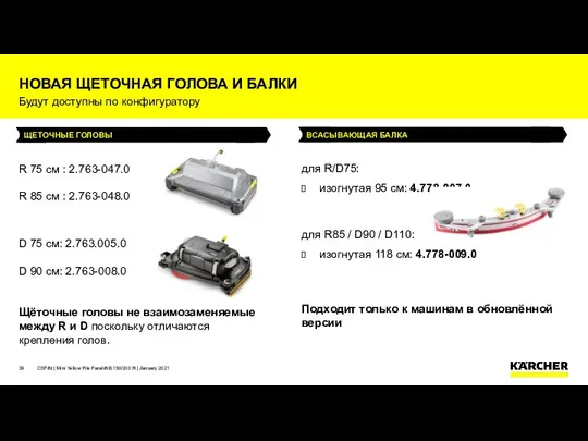 Будут доступны по конфигуратору R 75 см : 2.763-047.0 R 85