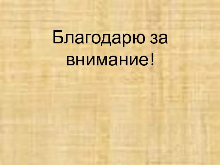 Благодарю за внимание!