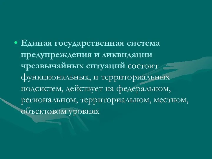 Единая государственная система предупреждения и ликвидации чрезвычайных ситуаций состоит функциональных, и