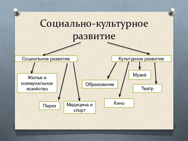 Социально-культурное развитие Социальное развитие Культурное развитие Жилье и коммунальное хозяйство Медицина