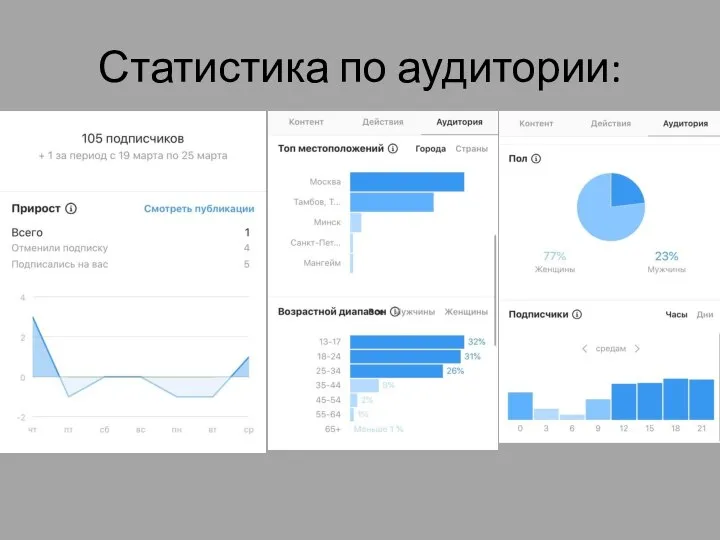 Статистика по аудитории: