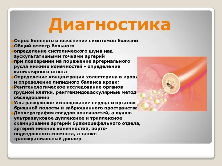 Диагностика Опрос больного и выяснение симптомов болезни Общий осмотр больного определение