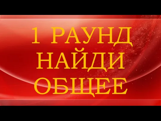 1 РАУНД НАЙДИ ОБЩЕЕ