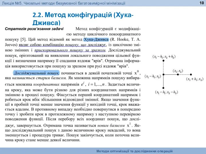 2.2. Метод конфігурацій (Хука-Дживса)