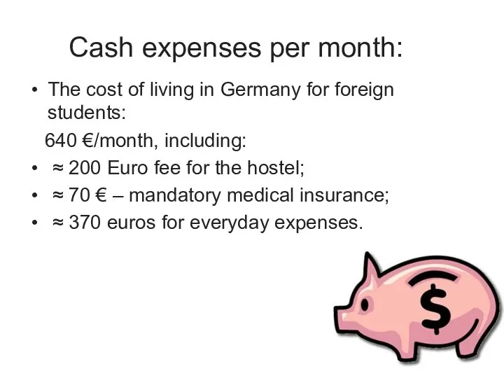 Cash expenses per month: The cost of living in Germany for