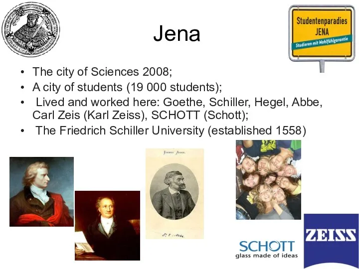 Jena The city of Sciences 2008; A city of students (19