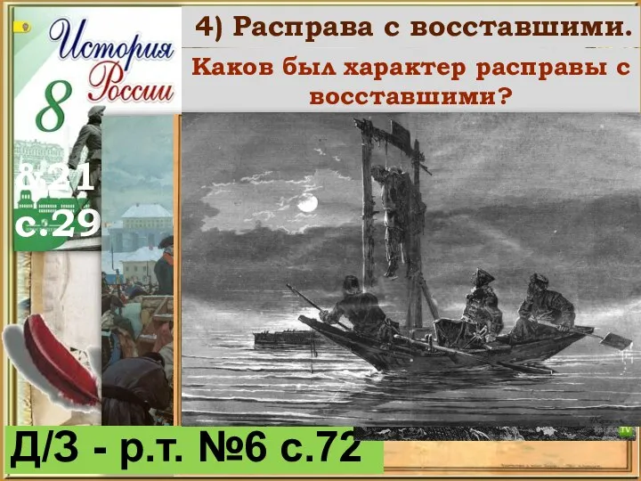 28.03.2020 &21(п.4) с.29-30 4) Расправа с восставшими. Каков был характер расправы