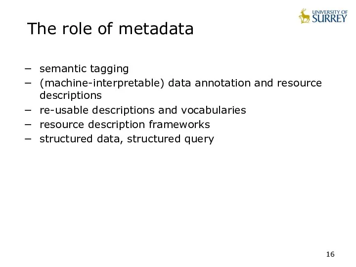The role of metadata semantic tagging (machine-interpretable) data annotation and resource