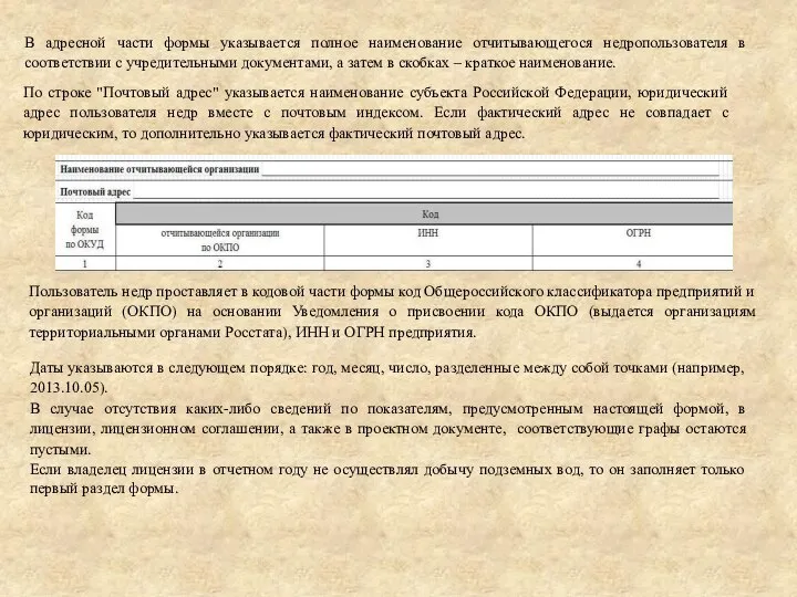 Даты указываются в следующем порядке: год, месяц, число, разделенные между собой