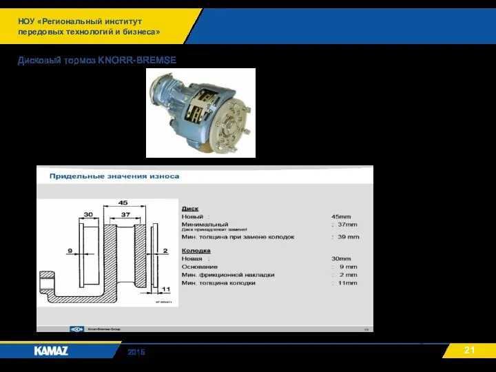 НОУ «Региональный институт передовых технологий и бизнеса» 2015 Дисковый тормоз KNORR-BREMSE