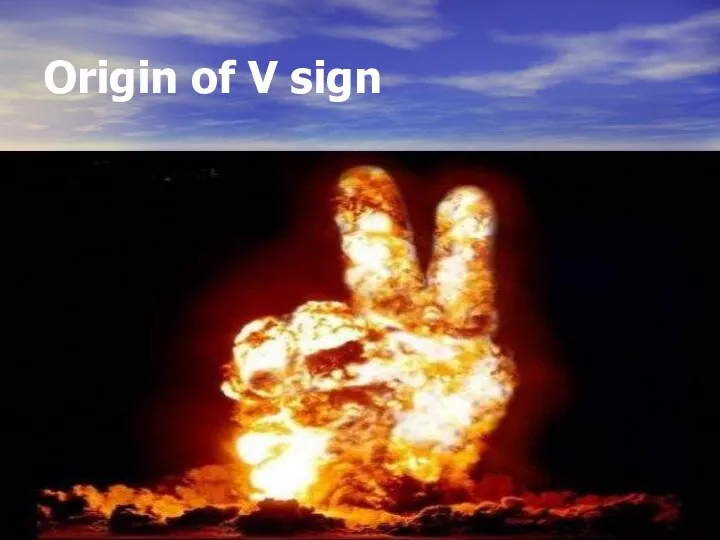 Origin of V sign