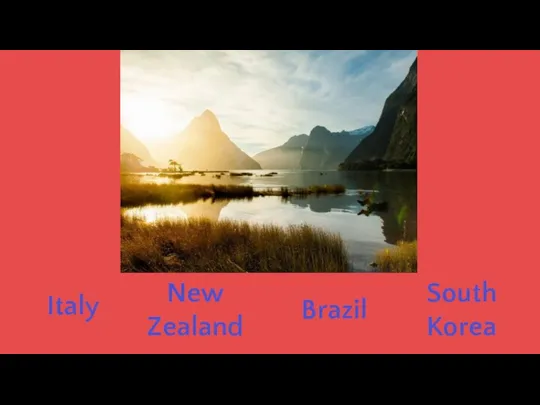 Italy New Zealand Brazil South Korea
