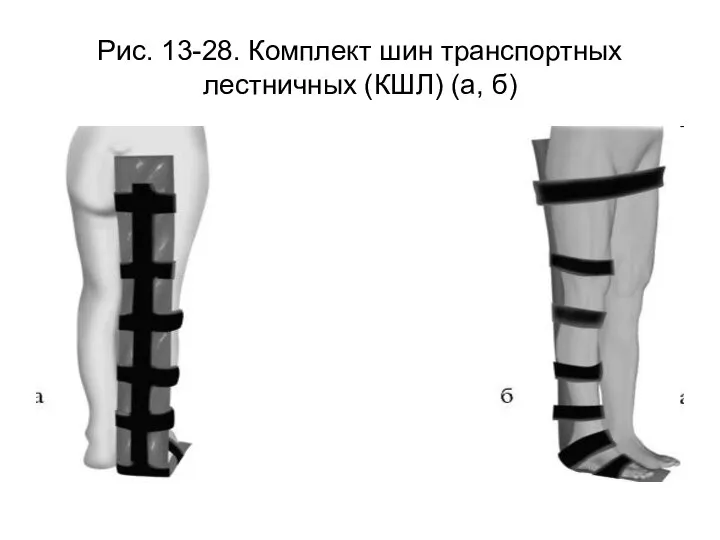 Рис. 13-28. Комплект шин транспортных лестничных (КШЛ) (а, б)