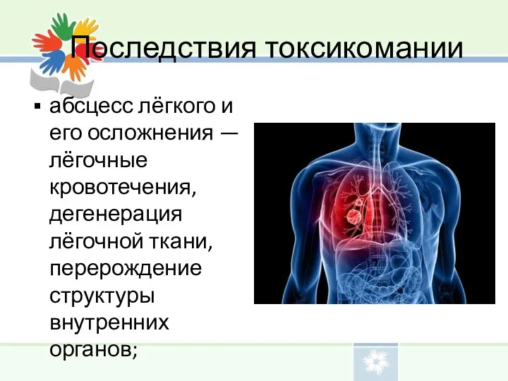 абсцесс лёгкого и его осложнения — лёгочные кровотечения, дегенерация лёгочной ткани,