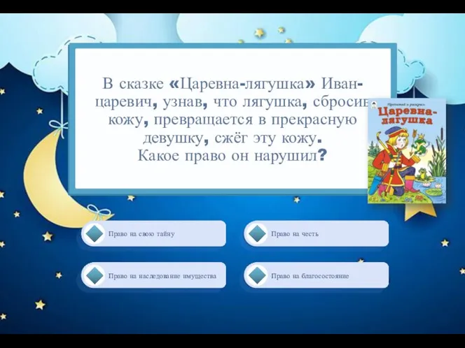 Право на свою тайну Право на честь Право на благосостояние Право