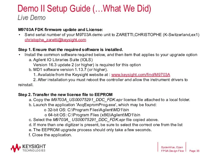 SystemVue, Open FPGA Design Flow Demo II Setup Guide (…What We