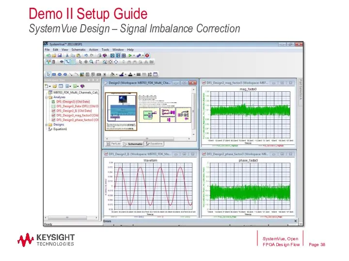 Demo II Setup Guide SystemVue Design – Signal Imbalance Correction SystemVue, Open FPGA Design Flow