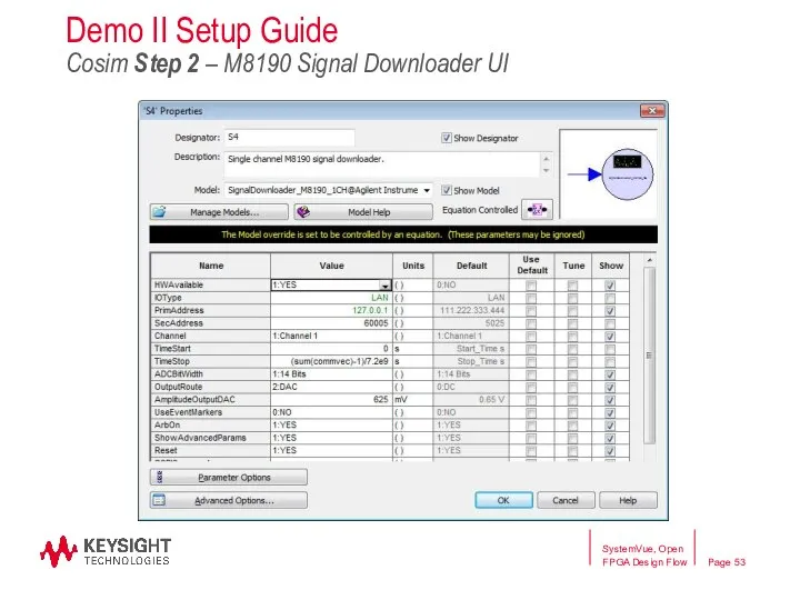 SystemVue, Open FPGA Design Flow Demo II Setup Guide Cosim Step