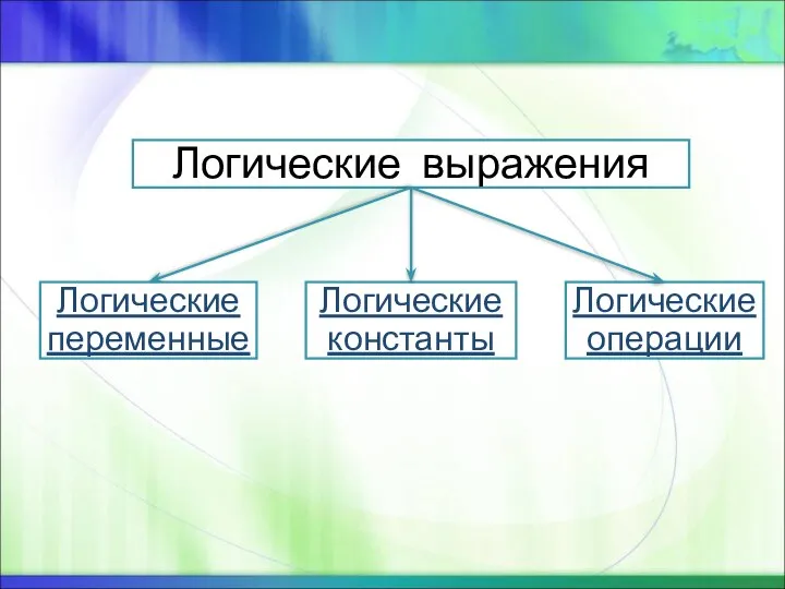 Логические выражения Логические переменные Логические константы Логические операции