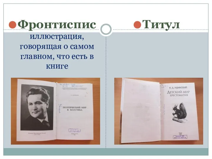 Фронтиспис иллюстрация, говорящая о самом главном, что есть в книге Титул