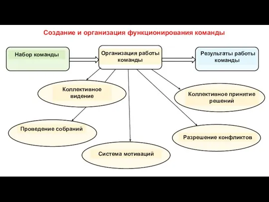 Создание и организация функционирования команды