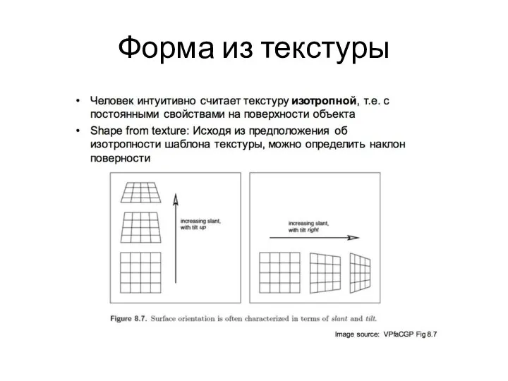 Форма из текстуры