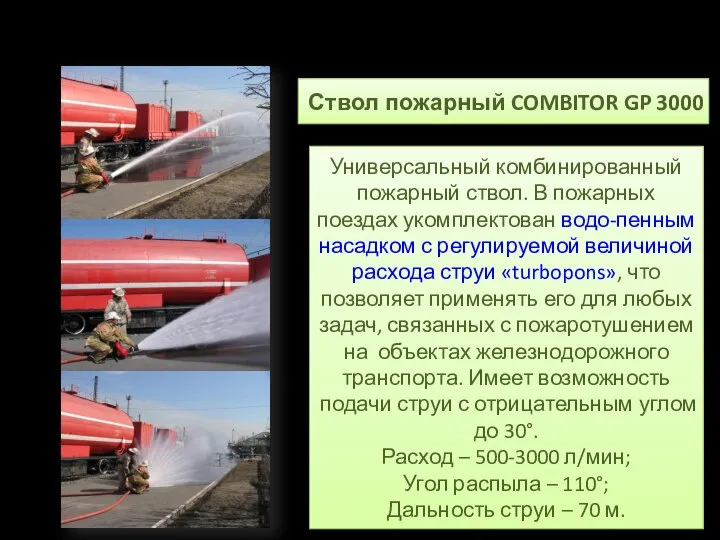 Ствол пожарный COMBITOR GP 3000 Универсальный комбинированный пожарный ствол. В пожарных