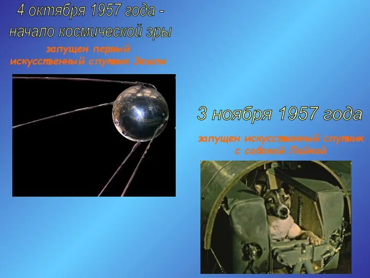 4 октября 1957 года - начало космической эры запущен первый искусственный