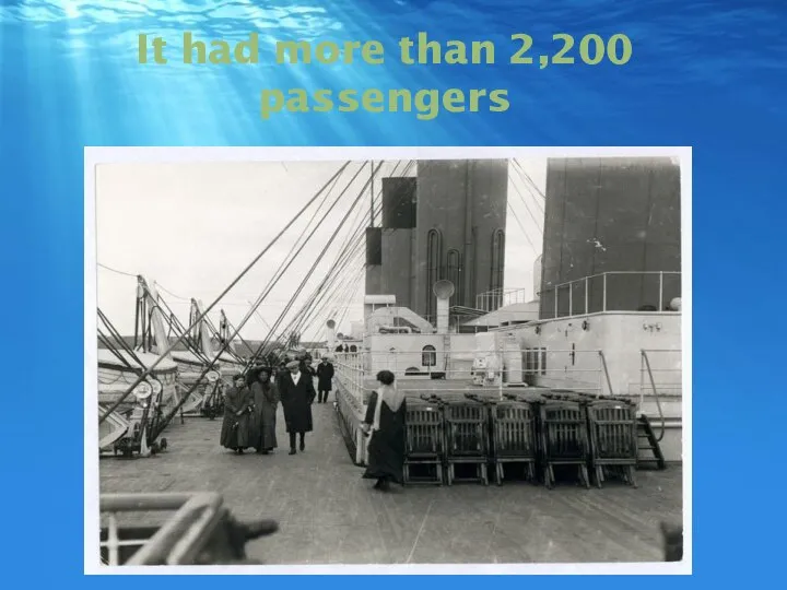 It had more than 2,200 passengers