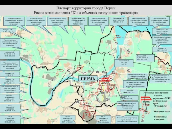 Условные обозначения Главное управление МЧС по Пермскому краю ГУ 10-ОФПС Пожарная