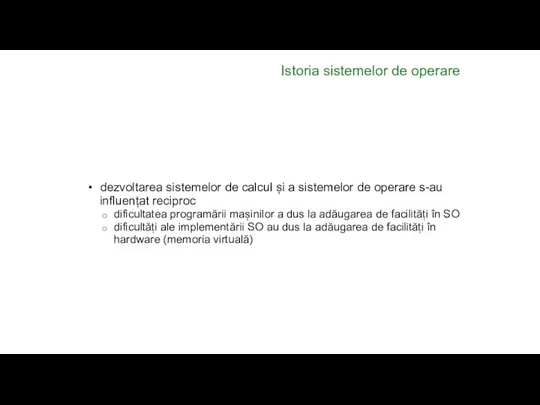 Istoria sistemelor de operare dezvoltarea sistemelor de calcul și a sistemelor