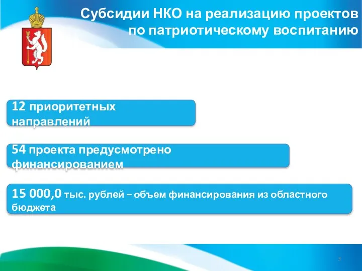 Субсидии НКО на реализацию проектов по патриотическому воспитанию 12 приоритетных направлений