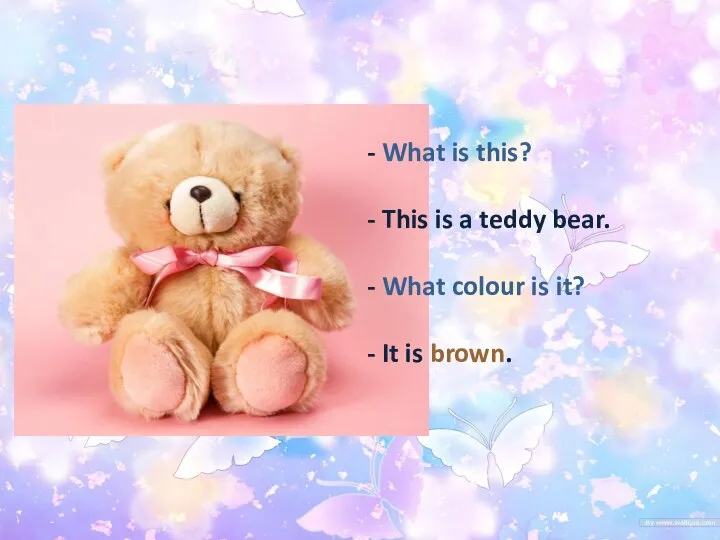 - What is this? - This is a teddy bear. -