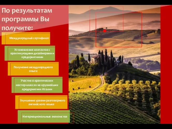 По результатам программы Вы получите: Установление контактов с практикующими дизайнерами и