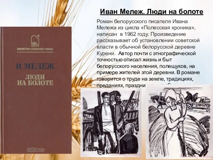 Роман белорусского писателя Ивана Мележа из цикла «Полесская хроника», написан в