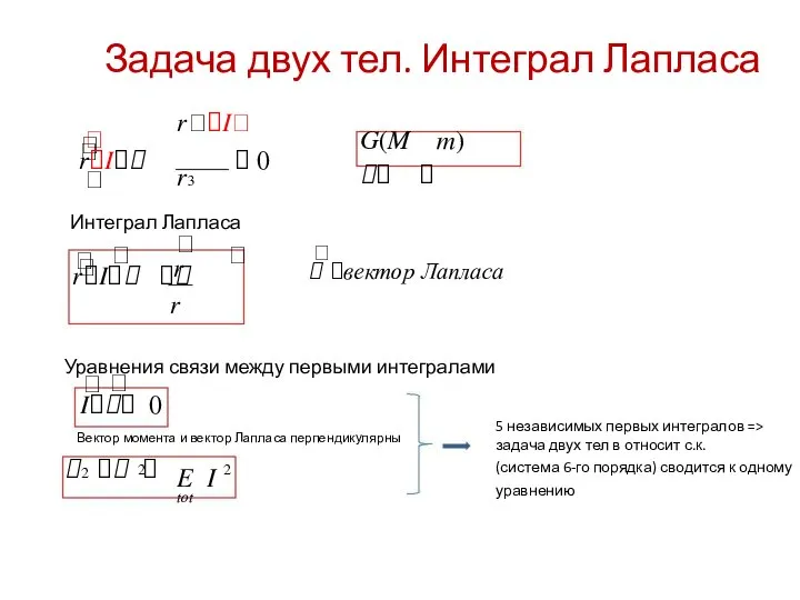 Задача двух тел. Интеграл Лапласа rI r3   G(M m)