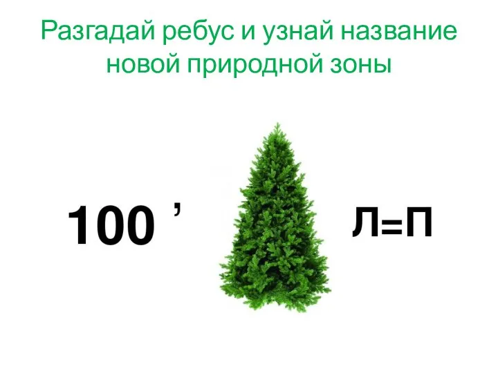 Разгадай ребус и узнай название новой природной зоны