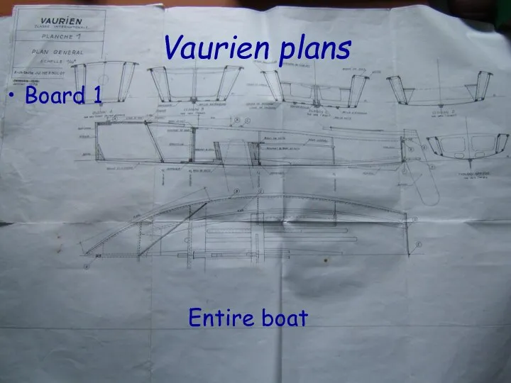 Vaurien plans Board 1 Entire boat