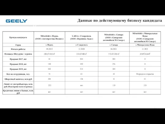 第 页 Данные по действующему бизнесу кандидата