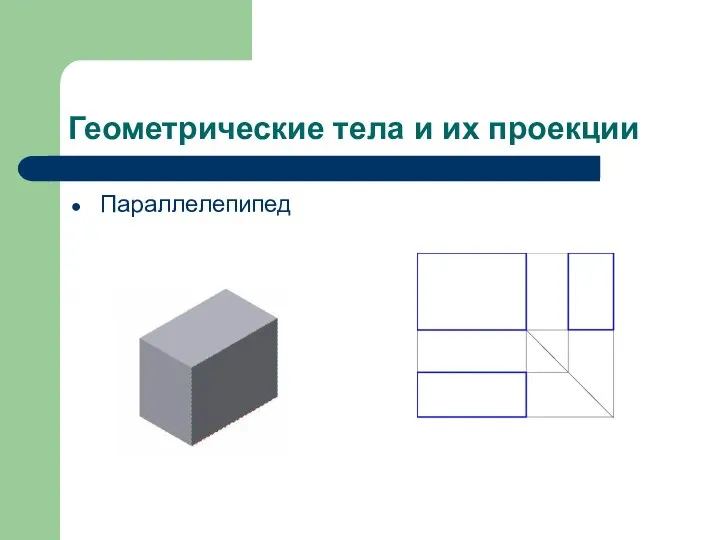 Геометрические тела и их проекции Параллелепипед