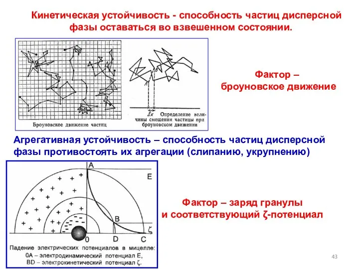 Агрегативная устойчивость – способность частиц дисперсной фазы противостоять их агрегации (слипанию,